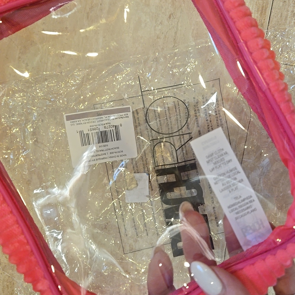 New Beach Riot Pink Ribbed Zipper Travel Duo - Picture 7 of 7